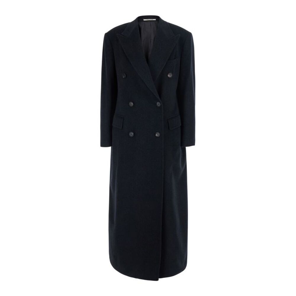 Tagliatore Women Women's Gray Coat In Fabric With Collar And Long Sleeves